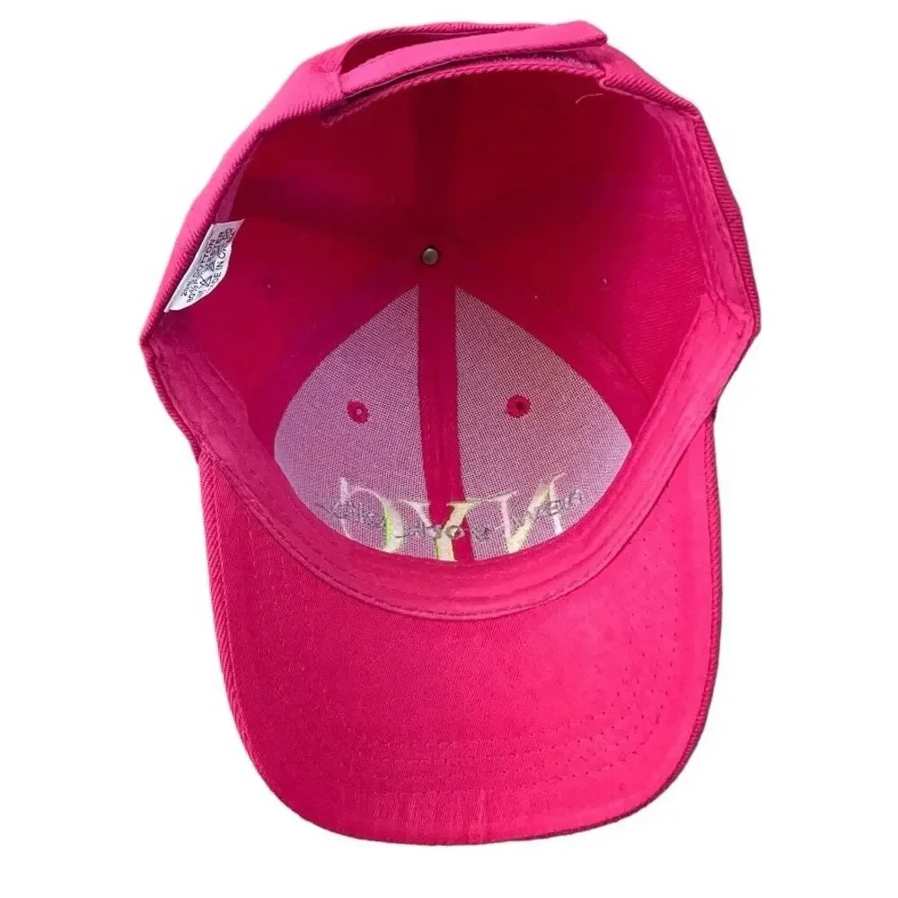 NYC Hot Pink Yellow Girls Adjustable Baseball Cap